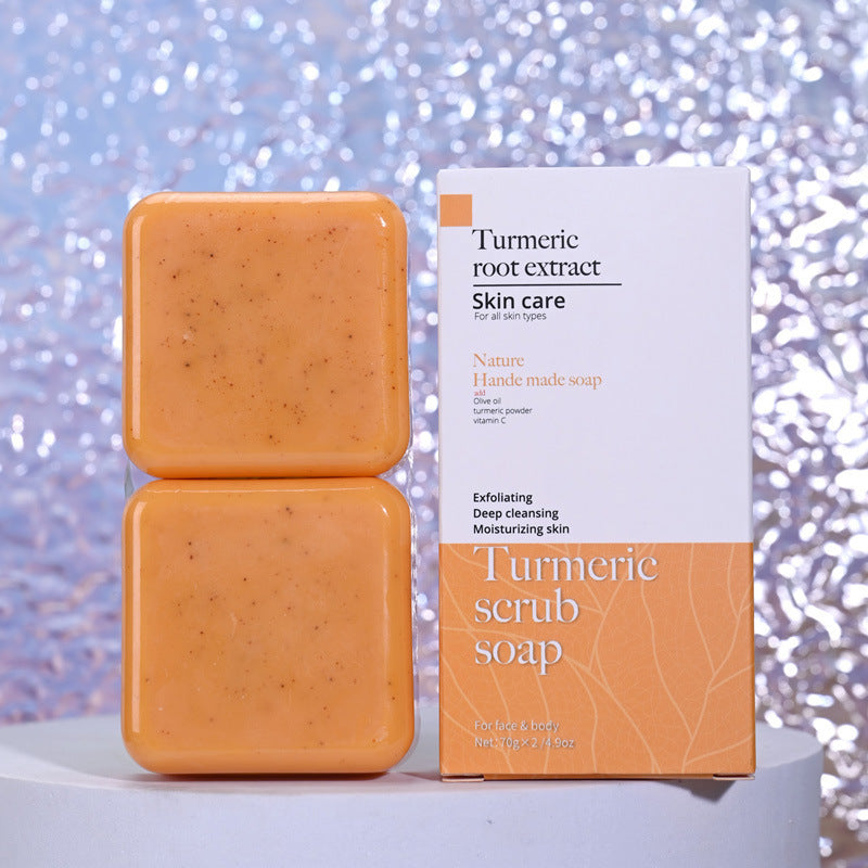 Frosted Handmade Cleansing Bath Turmeric Soap