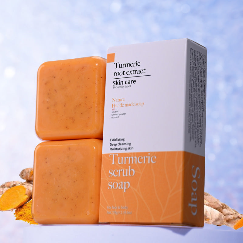 Frosted Handmade Cleansing Bath Turmeric Soap